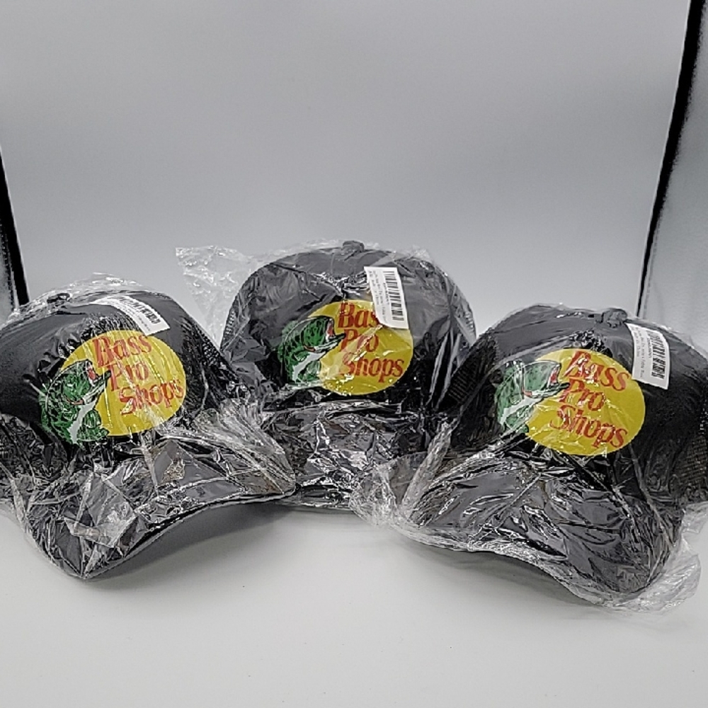 Bass Pro Shops Black Hats with Colorful Logo